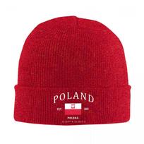 Custom Poland Flag Polska Skullies Beanies Caps Unisex Winter Warm Knitted Hat Street Adult Polish Patriotic Pride Bonnet Hats Knit Hat black
