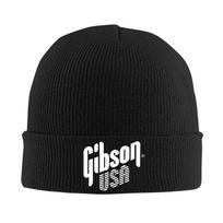 Custom Guitar-Gibsons 1894 Skullies Beanies Caps Cool Winter Warm Men Women Knitting Hats Unisex Adult Music Bonnet Hat One Size black