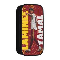 Football L-Lamine Yamal Spain Pencil Cases Classic   Pen Holder Bags Student Large Storage Students School Gift Pencilcases 21x10.5x5cm black