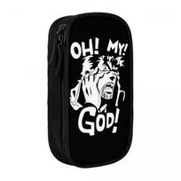 Oh My God Jojos Bizarre Adventure Pencil Case Pen Box Bags Girl Boy Large Storage Office Gift Pencilcases 21x10.5x5cm black