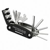 Dviračio remonto rinkinys Multitool 16 in 1, juodas, 1 vnt.