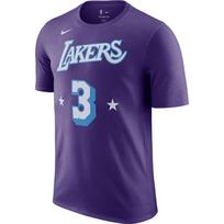 Nike X NBA Collaboration Los Angeles Lakers Anthony Davis Number 3 Sports Crew Neck Pullover Short Sleeve T-Shirt Unisex Tops Deep-Purple DA7384-549 L gray