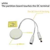 Penetrable Wood Panel Wireless Touch Sensor Led Light Switch 5A Dc 12-24V 60/120W Hand Sweep Control Dimmable Touch Dimmer as the picture white