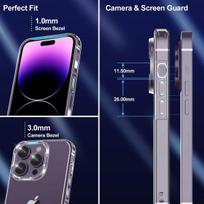 Rinkinys iPhone 14 Pro Max dėklas 2x grūdintas stiklas 2x kameros apsauga — apple apsaugos priedai, skaidrus tpu dėklas, šarvuotas 360 dėklas, ekrano apsauginė plėvelė, grūdintas stiklas 9h, smūgiams atsparus dėklas