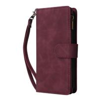 Zipper Wallet Leather Case For Google Pixel 9 10 Pro XL 9 8 7 6 Pro 8A 7A 6A Magnetic Flip Card Slots Phone Cover Google Pixel 6 Pro&Case & Strap black
