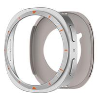 Skirta Samsung Galaxy Watch 8 40mm 44mm Priedai Kietas Atsparus smūgiams Ekrano apsauga Buferio korpusas Galaxy Watch 8 Kompiuterio Metalinis dangtelis Watch 8 40mm gray