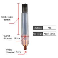 1pc M6/M8/M10 Pickling For WIG MIG MAG Brush Cover Carbon Fibre Weld Cleaning Brush Cleaning Tool Cleaner Weldseam Accessories
