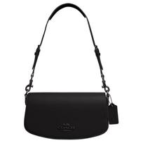 COACH Rafinuota veršio odos rankinė, Peties rankinė, Vidutinio dydžio, Moteriška, Juoda Basic Set (Bag + Dustproof Bag) juoda