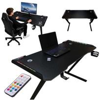 Kompiuterio stalas Gaming RGB KX2639 (120x60 cm, Juodas)