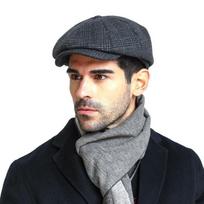 Male Plus Size Ivy Hat Big Head Man Felt Newsboy Cap Dad Leisure Beret Caps Winter Wool Flat Octagon Caps 55-59cm 60-62cm 55-59cm beige