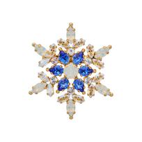 Segė moterims DiamondSky "Snowflake (White Opal / Moonlight / Sapphire)" su Swarovski kristalais