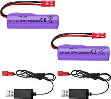 Yunique Green-Clean-Power, 2 Li-Ion baterijos 3,7 V 1000 mAh, JST-2P + USB įkroviklis, Huina RC modeliams