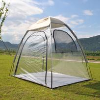 DIY Transparent Tent,Clear Sports Camping Soccer for Watching Sports, Winter PVC  Waterproof with Mesh Window Rain cover mat tamsi chaki spalva