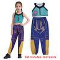 K-Pop Rumi Zoey Mira Demon Hunters Cosplay Costume for Girl Halloween Stage 3D Printed Pattern Role Play… More 110 blue