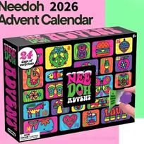 Nee Doh Advent Calendar 24Pcs Mini Squish Fidget Blind Box Christmas Countdown Surprise Stress Relief Kids Xmas Gift as show