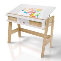 Vaikiškas rašomasis stalas Fietje Plus 94x76x63 cm baltas/natūralus