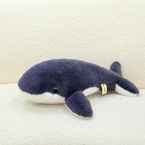 New whale doll throw pillow blue whale plush toy marine animal doll fish rag doll gift 35 centimeters. blue