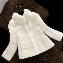 Winter new short imitation mink coat stand-up collar mink coat women's imitation fur coat XXXL juoda
