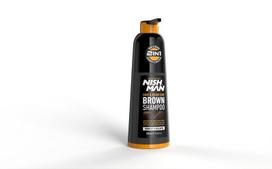 NISHMAN Plaukus ir barzdą tonuojantis šampūnas BROWN 200 ML
