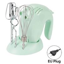 Elektrinis rankinis maišytuvas kepimui ir plakimui su 5 greičio valdymu namų naudojimui Green EU white