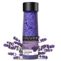 Soulflower Epsom Lavender Bath Salt for Body & Foot Spa, Calming, Relaxing, Muscle Pain Relief, Aromatherapy| Vitamin E, 500g (Pack of 1) 500GM blue