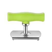 Stiklainių atidarytuvas Reguliuojamas nerūdijančio plieno dangtelio atidarytuvas Easy Twist Gear Design skardinių atidarytuvas su ergonomiška rankena žalia