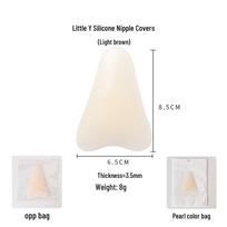 Itin ploni silikoniniai spenelių ir tarpkojo uždengimai - Lipnūs, Apsaugantys nuo atidengimo, Ašaros formos, skirti plaukimui ir jogai. Colored Bag [1 piece] beige