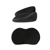 All-Season Memory Foam Seat Riser & Lumbar Support Cushion 44x23.5x9.5cm black