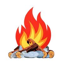 Fake Festival Christmas Party Decor Camping Fire Artificial Bonfire Paperboard Campfire Halloween Decoration Cardboard Flame red