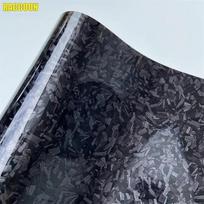 Glossy Black Forged Carbon Fiber Vinyl Wrap Film Car Styling Stickers For Motorcycle Bicycle 152X10 CM black
