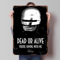 Robocop Metal Poster Customized Wall Art Retro Vintage Tinplate Signs for Interior Decoration Living Room Decor Men Wand Deko 20X30CM black