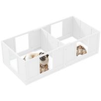 Puppy Playpen for Dogs, with Clear Panels, 2-Room Design, for Small Dogs 164 x 80 x 48 cm balta