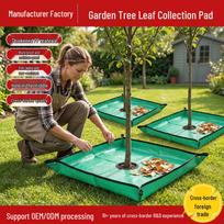 Outdoor Gardening Mat for Leaf and Soil Collection Thick Blanket 1x1m, 20cm Aperture tamsiai žalia spalva