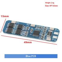 3S 12V 18650 10A Bms Charger Li-Ion Lithium Battery Protection Board Circuit Board 10.8V 11.1V 12.6V Electric mėlyna