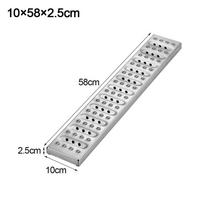 10/15/20cm Dušo grindų latako grotelės Nerūdijančio plieno linijinis grindų latakas Lauko kiemas 15*58cm