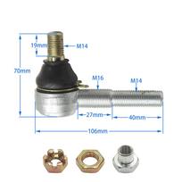 Beach Buggy Karting M10/12/14/16 Thread Upper/Lower Rocker Arm Ball Joint - Wear-Resistant Round Joint gray