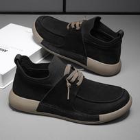 Men's Shoes New Spring One-shoe Lef Beanie Black Non-slip Work Shoes Men's Casual Sports Shoes 39 gray