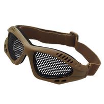 Outdoor Eye Protective Comfortable Airsoft Safety Tactical Glasses Goggles Anti Fog With Metal Mesh/PC Len For Paintball Hunting chaki