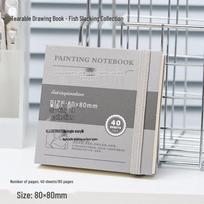 Blue Fruit Painting Notebook: Extra-Thick Acrylic Marker Pad with White Cardboard gray