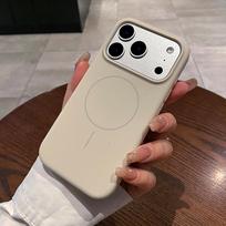 Magnetic Shockproof Liquid Silicone Case for iPhone 17 Pro Max with Integrated Buttons 17 Pro gray