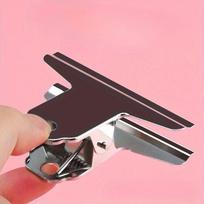 4 Inches Large Binder Clips, 2pcs/1pc, Stainless Steel Folders, Suitable for Drawings, Bulletin Boards, Artwork, Food Bags black