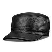 Winter Genuine Leather Flat-Top Cap | Men's Casual Cowhide Baseball Cap Lightweight and Breathable Classic Timeless Design L 56-57cm gray