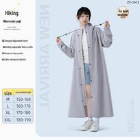 Unisex Full Body Anti-Rain Motorcycle Cape - Thick, Extended Raincoat for Adults 2XL (Suitable for 180cm-190cm) gray