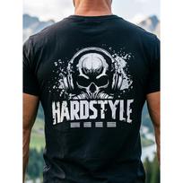 Hardstyle Vyrų Namų Drabužis T-shirt Juoda Lauko Laisvalaikio Kvėpuojanti Visus Metus Lauko Laisvalaikio Drabužis Kvėpuojanti T-shirt 5XL juoda