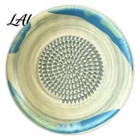 Ceramic Food Supplement Grinder Ginger Garlic Grinding Disc Sharp Teeth Grater Easy Kitchen Essential for Paste to Clean Manual Grater Mashed C beige