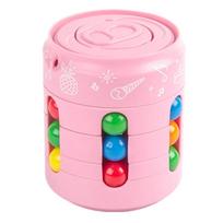 Magic Bean Cube Finger Gyro Rotating Antistress Relieve Anxiety Develop Intelligence Decompression Fidget Toy Adults Kids Gift pink