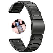 22/26mm Titano + Silikono Dirželis QuickFit Juosta skirta Garmin Fenix 8 47/51mm E 7 7X Pro 6 6X Juostos skirta Tactix 8 Enduro 3 Apyrankė QuickFit 26mm gray