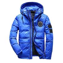 Žieminė itin šviesi balta pūkinė striukė su ančių karine kamufliažas stora šilta vyriška parkas laisvalaikio nuo vėjo paltai M-3XL XXXL mėlyna