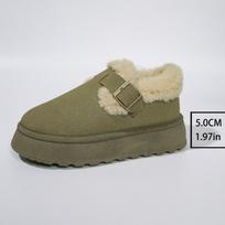 Nauji moteriški žieminiai lauko batai su vilnos pamušalu, storapadžiai, Birkenstock stiliaus, medvilne paminkštinti sniego batai 41 juoda