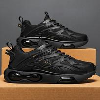 New air cushion shoes popcorn dad shoes running shoes casual youth student sports running shoes 44 black